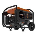 Generac Portable Generator, Gasoline, 3,600 W Rated, 4,500 W Surge, Recoil Start, 120V AC, 30 A 7678